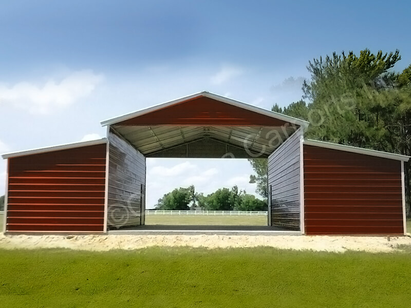 Carolina Barn with Two Fully Enclosed Lean To's-329