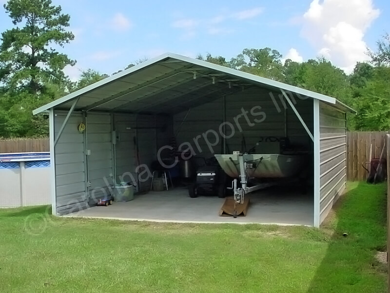 Boxed Eave Carport with Both Sides Closed-247