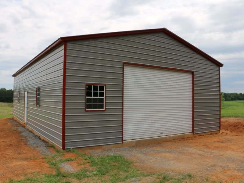 30x51x12 Steel Vertical Roof Garage-482